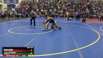 126 lbs Champ. Round 2 - Zach Schafer, ELMWOOD vs Zach Ponx, LIBERTY-BENTON