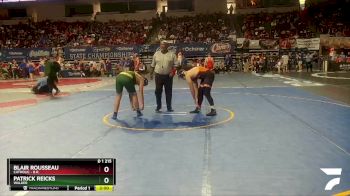 D 1 215 lbs Champ. Round 1 - Blair Rousseau, Catholic - B.R. vs Patrick Reicks, Walker