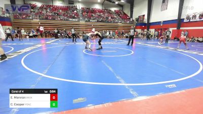 140 lbs Consi Of 4 - Elizabeth Mannon, Broken Arrow vs Caitlin Cooper, Ponca City Girls