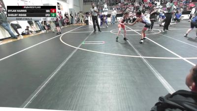 58 lbs Semifinal - Dylan Harris, HURRICANE WRESTLING ACADEMY vs Shelby Ridge, Sperry Wrestling Club