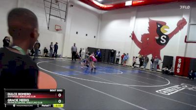 105 lbs Round 3 - Dulce Romero, Southport Wrestling Club vs Gracie Meeks, Franklin Central Wrestling Club