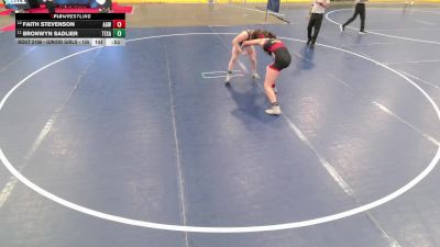 Junior Girls - 155 lbs Cons. Round 2 - Bronwyn Sadlier, Texas vs Faith Stevenson, Arizona Girls Wrestling