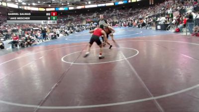 5A 150 lbs Quarterfinal - Jake Mescher, Bishop Kelly vs Gabriel Salinas, Minico