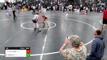 106 lbs Cons. Semi - Jayce Van Vleet, WWC Predator Wrestling vs Roukyn Robbins, Winner Youth Wrestling