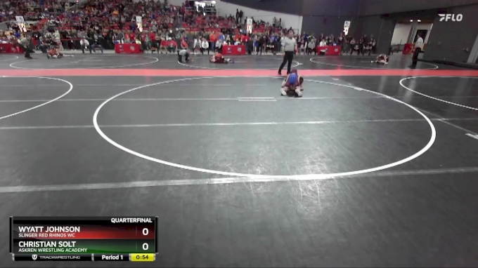 90 lbs Quarterfinal - Wyatt Johnson, Slinger Red Rhinos WC vs Christian ...