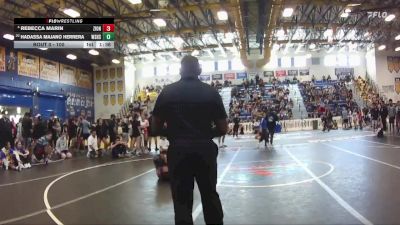 100 lbs Champ. Round 2 - Hadassa Majano Herrera, Winter Springs High School vs Rebecca Marin, Maximum Performance