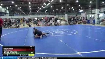 106 lbs Round 3 (6 Team) - Bryce Kirkland, TROJAN WRESTLING CLUB vs Jack Todd, 84 ATHLETES
