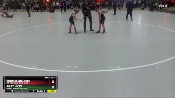 80 lbs Quarterfinal - Thomas Ireland, Big Red Wrestling Club vs Riley Hicks, Rabbit Wrestling Club