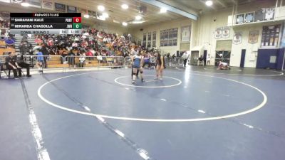 135 lbs Cons. Round 2 - Shravani Kale, Portola vs Miranda Chagolla, JW North