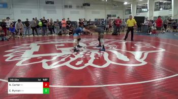 145-C lbs Quarterfinal - Nathaniel Carter, MI vs Caleb Ryman, OH