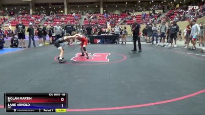 86 lbs Semifinal - Nolan Martin, TX vs Lane Arnold, MO