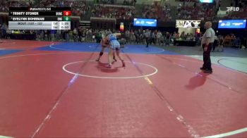 137 lbs Quarterfinal - Evelynn Bohrman, Bozeman Wrestling Club vs Trinity Stoner, East Helena Outlaws