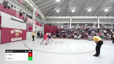 190 lbs Semifinal - Ronan Tracy, Lake Highland Prep vs Jackson Peak, St. Paul's School