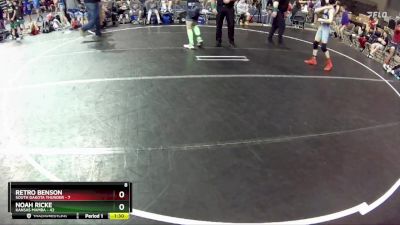 100 lbs Round 1 (4 Team) - Noah Ricke, Kansas Mamba vs Retro Benson, South Dakota Thunder