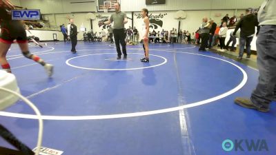 98 lbs Rr Rnd 5 - Justice Davis, Lady Outlaw Wrestling Academy vs Ella Brunson, Hilldale Youth Wrestling Club