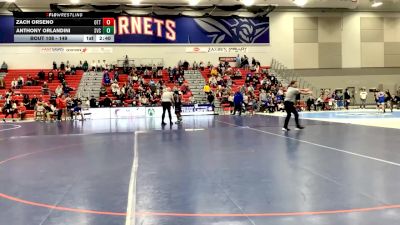 149 lbs Champ. Round 1 - Zach Orseno, Otterbein University vs Anthony Orlandini, St. Vincent College