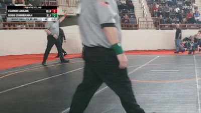 75_B lbs Consi Of 16 #1 - Camdin Adams, Franklin vs Ross Zimmerman, Delaware Valley