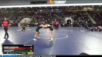 140 lbs Quarterfinal - Annika Behrends, Waverly-Shell Rock vs Mahri Manz, Lewis Central
