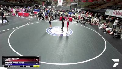 106 lbs Round 4 (10 Team) - Mason Pecoff, SAWA-FR vs Xander Fronhofer, TCWA-FR