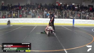 90 lbs Quarterfinal - Jaxson Radlinski, West Michigan Defenders vs Aric Foster, Armada Tigers