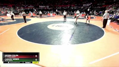 3A 144 lbs Semifinal - Jayden Colon, St. Charles (East) vs Carson Weber, Joliet (West)