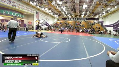 190 Boys Cons. Round 4 - Jovanni Mansour, Granite Hills vs Sebastian Gomez, Guajome Park Academy