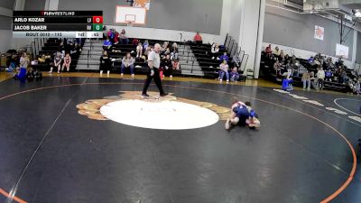 115 lbs Round 1 - Arlo Kozar, Ligonier Valley vs Jacob Baker, River Valley