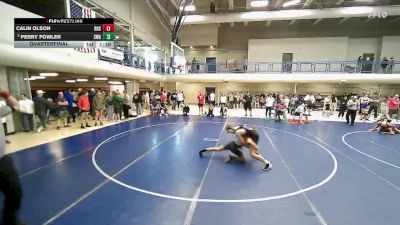132 lbs Quarterfinal - Calin Olson, Riverton High School vs Perry Fowler, Sanderson Wrestling Academy