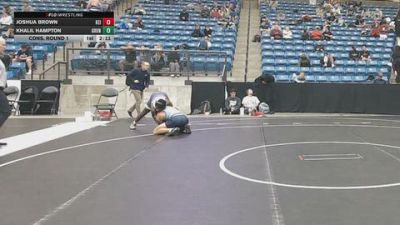 157 lbs Cons. Round 1 - Khalil Hampton, Graceland University vs Joshua Brown, Keiser University