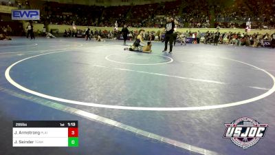 285 lbs Quarterfinal - Jaxtyn Armstrong, Plainview Youth Wrestling Club vs JB Seinder, Team Thunderbird