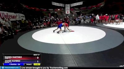 130 lbs Placement Matches (8 Team) - Raiden Martinez, CVWA vs Xavier Ramirez, SDIKWA