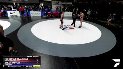 79 lbs Champ. Round 2 - Mohammad Bilal Ghiasi, United Wrestling Club vs Dylan Hartley, California