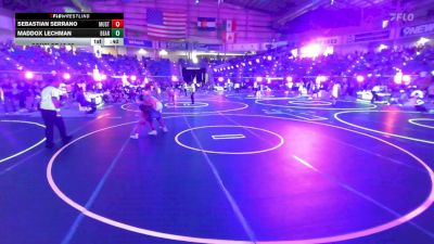 132 lbs Consi Of 16 #2 - Sebastian Serrano, Mustang WC vs Maddox Lechman, Bear Cave WC