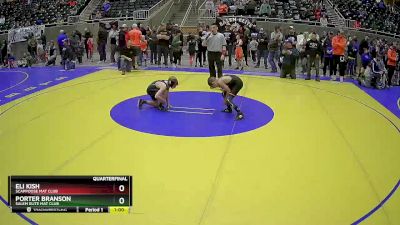 67 lbs Quarterfinal - Porter Branson, Salem Elite Mat Club vs Eli Kish, Scappoose Mat Club