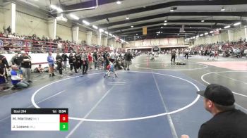43 lbs Quarterfinal - Massimo Martinez, No Team vs JaCobi Lozano, Valley Bad Boys