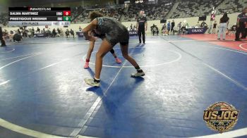 100 lbs 5th Place - Salma Martinez, El Reno Wrestling Club vs Prestigious Wiesner, Hays Wrestling Club