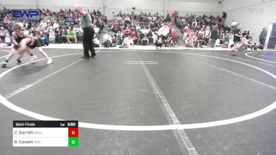 46 lbs Semifinal - Zek Garrett, Brushy Wrestling Club vs Brady Cowett, Warner Eagles Youth Wrestling