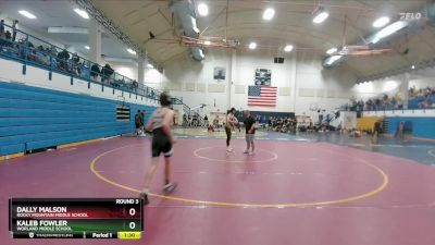 145-153 lbs Round 3 - Dally Malson, Rocky Mountain Middle School vs Kaleb Fowler, Worland Middle School