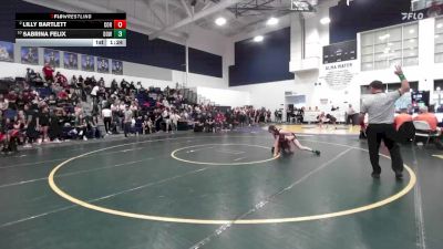 130 lbs Quarterfinal - Sabrina Felix, Downey vs Lilly Bartlett, Corona