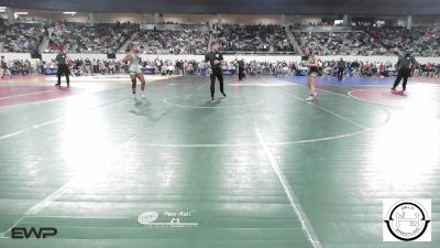 128 lbs Consi Of 8 #2 - Briley Bates, Broken Arrow Girls Junior High vs Alaysia Dedmon, Shawnee Wrestling
