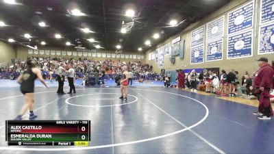 110 lbs Cons. Round 3 - Esmeralda Duran, Golden Valley vs Alex Castillo, Nipomo