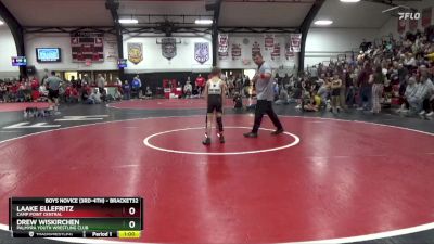 Quarterfinal - Laake Ellefritz, Camp Point Central vs Drew Wiskirchen, Palmyra Youth Wrestling Club