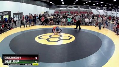 100 lbs Quarterfinals (8 Team) - Hudson Bragg, Legacy National vs Chase Randolph, CP Wrestling Academy