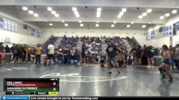 121 lbs Champ. Round 1 - Zoe Lopez, Charter Oak Youth Wrestling vs Savannah Gutierrez, Yucaipa Thunder