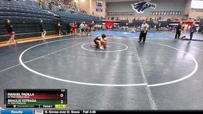 113 lbs Quarterfinal - Braulio Estrada, El Paso Franklin vs Manuel Padilla, El Paso Pebble Hills