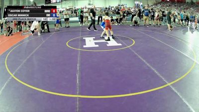 78 lbs 3rd Place Match - Jaxton Coyer, Michigan West Wrestling Club vs Oscar Minnick, Knights Wrestling Club