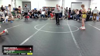 92 lbs Round 3 (8 Team) - Brody Mayfield, Mayfield Mat Academy vs Miles Haynes, Terps Xtreme