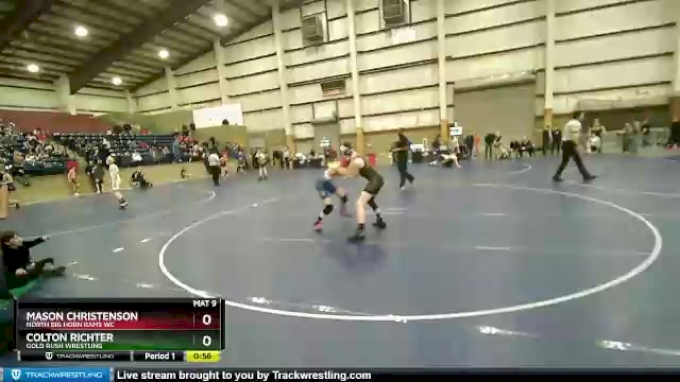 119 lbs Quarterfinal - Mason Christenson, North Big Horn Rams WC vs ...