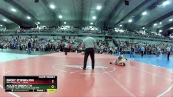 120 lbs Champ. Round 1 - Kolten Suddarth, Lathrop Youth Wrestling Club-AAA vs Brody Stephenson, Hallsville Kids Club-AA&nbsp;