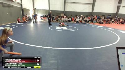 70 lbs Quarterfinal - Francis Osborn, Askeo International Mat Club vs Luke Lobbestael, Sunnyside Ironman Wrestling